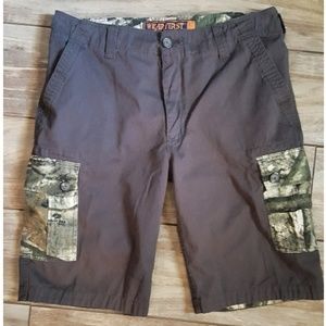 Men's Black & Camo Cargo Utility Shorts